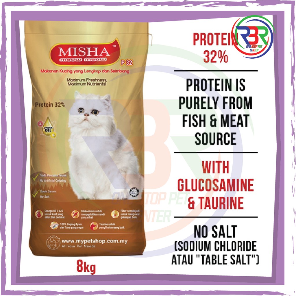 Buy MISHA Dry Cat Food 8KG - Assorted Flavor*  SeeTracker Malaysia