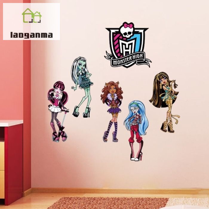 Monster High Cartoon Wall Sticker Mural Vinyl Decal Kids Room Decor For Girls