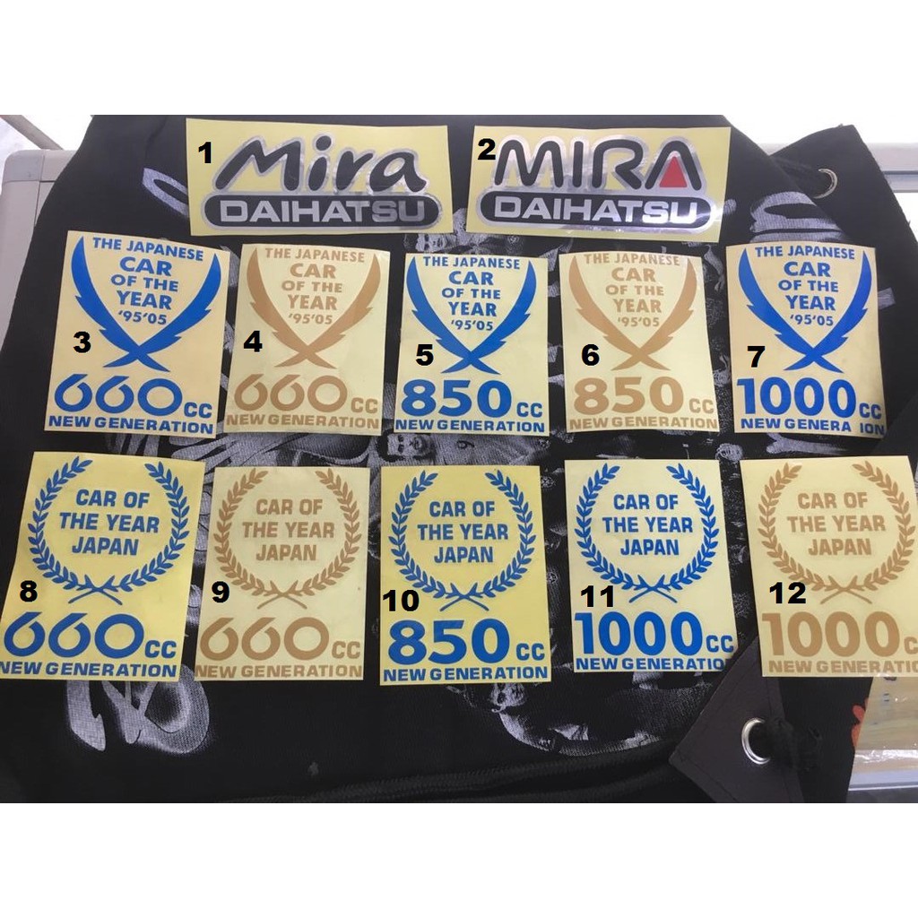 Sticker mira daihatsu perodua kancil, mira gino, kelisa 