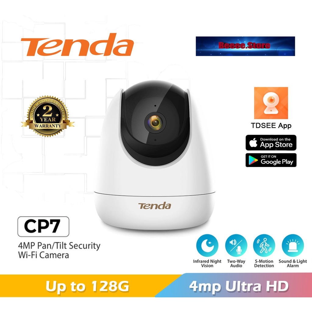 Tenda CP7 / 4MP Full HD Pan / Tilt Wireless WiFi Home Security