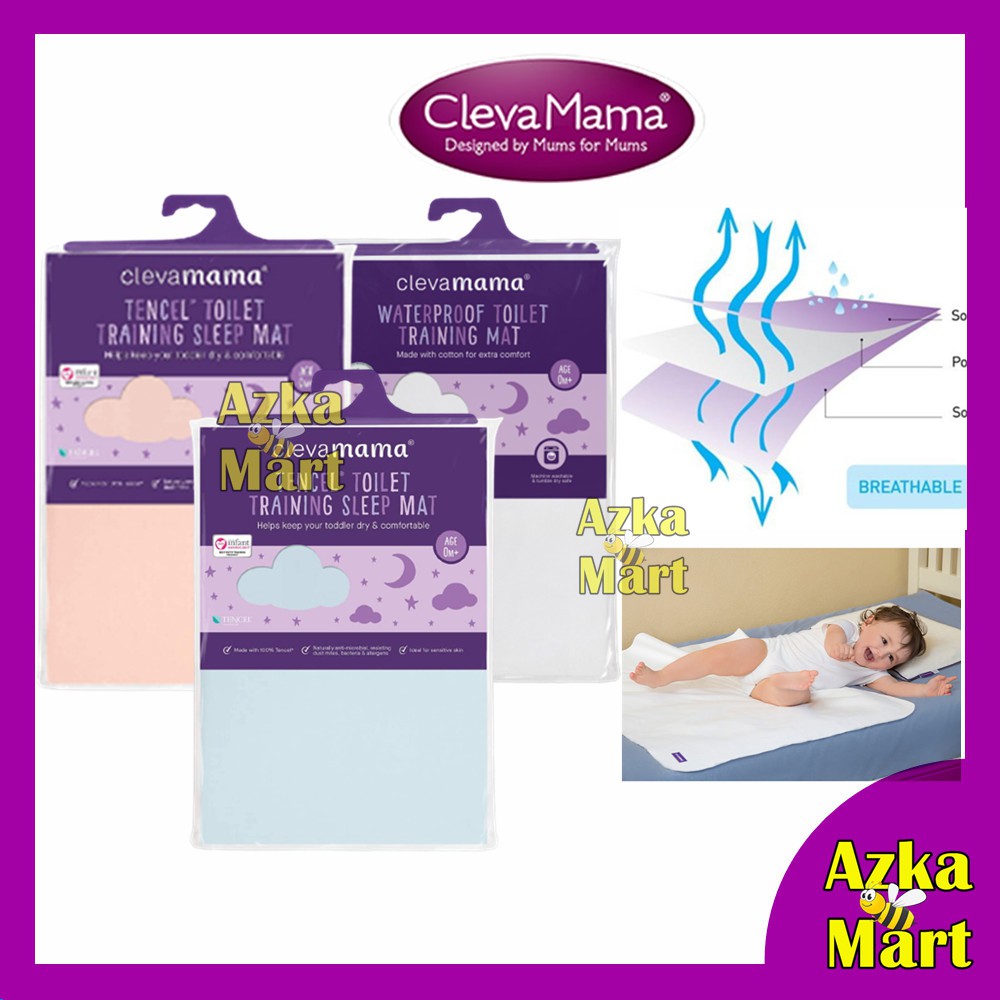Clevamama Toilet Training Mat Tencel 70X90 cm / Mattress Protector Shopee Malaysia