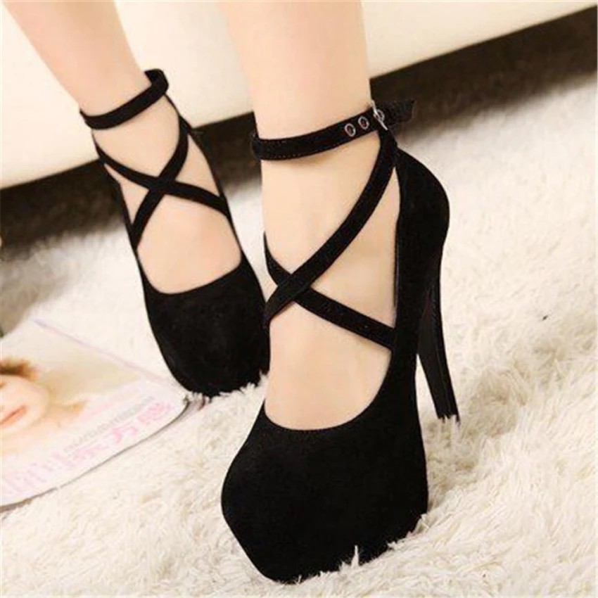 black strappy heels closed toe