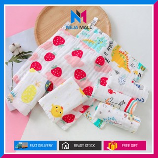 NEJA Ready Stock Baby Cotton Soft Six Layers Gauze Handkerchief 100% Cotton Bath Feeding Kids Wash Baby Tuala Bayi 手帕