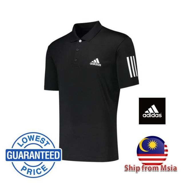 💯 Adidas® Polo Fit Line T shirt Cotton 