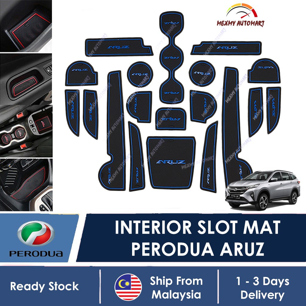 [FACTORY PRICE] Perodua Aruz Interior Slot Mat Rubber Mat 