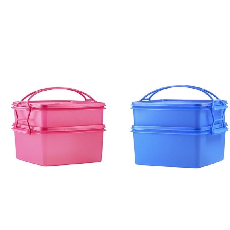 Tupperware Jumbo Goody Box  with Cariolier (2pcs) 4L+2L - Pink or Blue