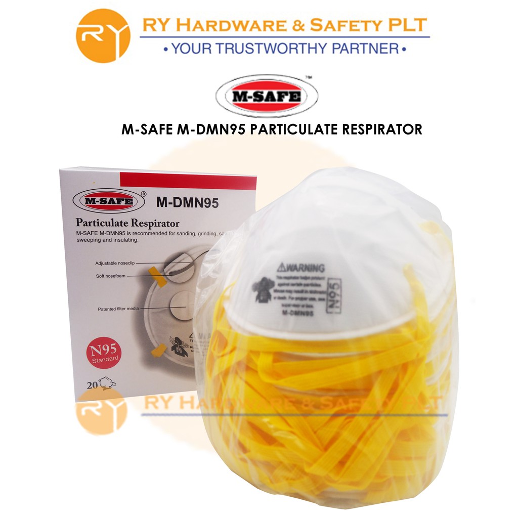 M-SAFE N95 Particulate Respirator Face Mask | 20Pcs/Box | Industrial Grade |