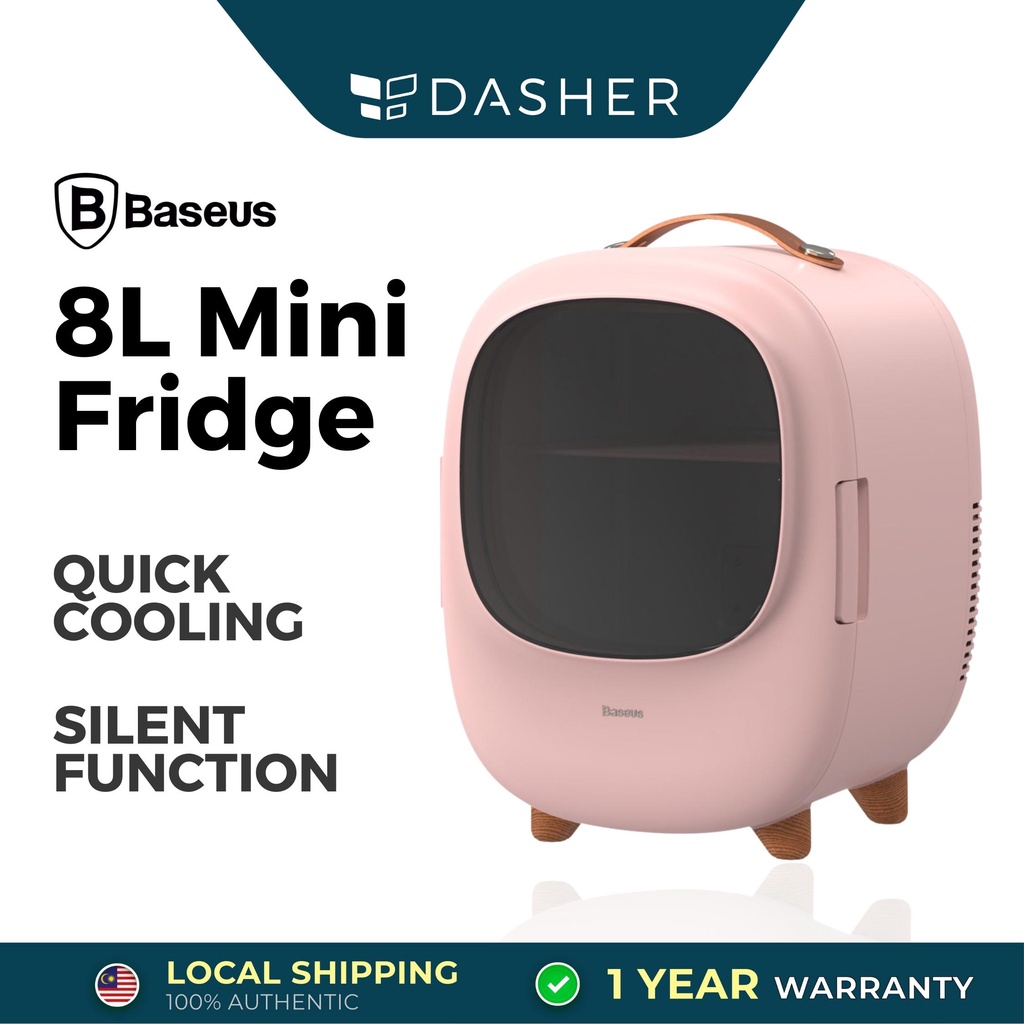 Baseus Beauty,Skin care Mini Fridge 8L Hot & Cold Setting Adjustable Temperature Makeup Mini Organize Refrigerator 化妆品冰箱