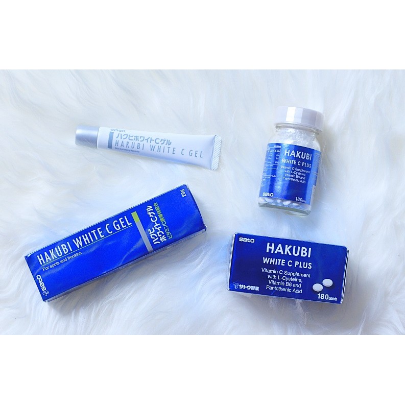 Hakubi White C Plus Tablets 180's + Hakubi White C Gel 20g ...