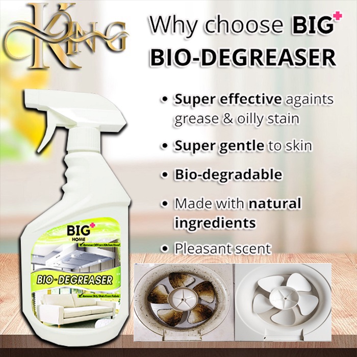 BIG Bio Degreaser 500ml Oven Stove Kitchen Cleaner Spray Kitchen Hood
