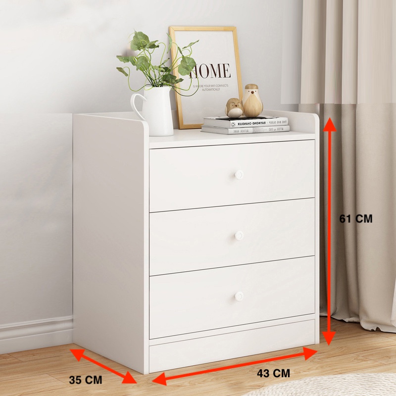 Furniture Direct AISHA 4 ESCOT  drawer chest- white 4 layer 4 tier chest of drawer cabinet