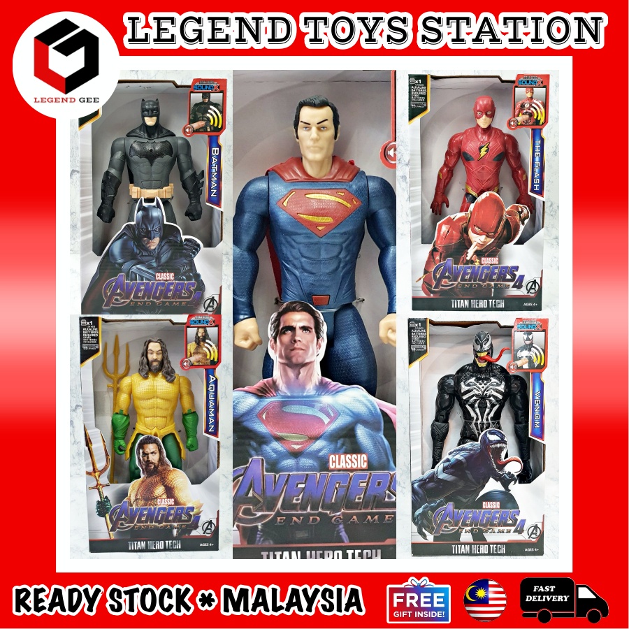 BATMAN SUPERMAN THE FLASH AQUAMAN VENON DC COMICS JUSTICE LEAGUE 29CM  MARVEL SUPER HERO ACTION FIGURE COLLECTION TOY | Shopee Malaysia