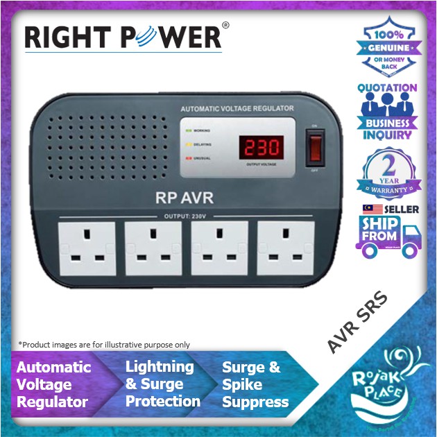 Right Power AVR TR Series Automatic Voltage Regulator Lightning Surge Spike Protection 800VA 1000VA Voltage Stabilizer