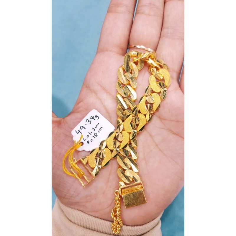 Erinmarina Gold Rantai Tangan Pasir Padu Lebar 0 7cm فېسبوک