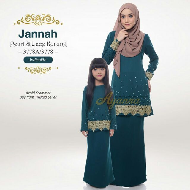  BAJU KURUNG SEDONDON JANNAH 3778 BAJU RAYA 2019 SET IBU 