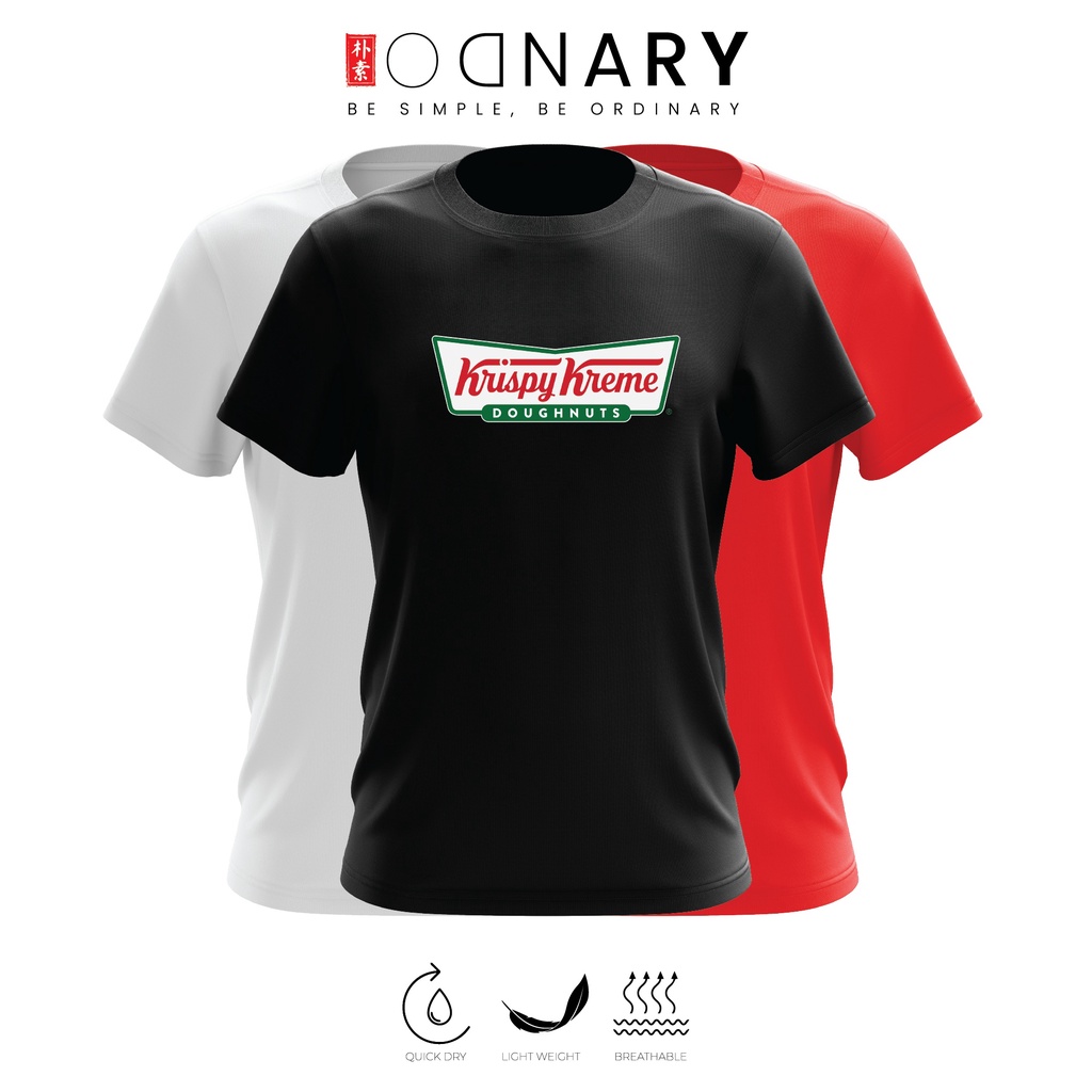 OdnaryOfficial Krispy Kreme Baju Jersey Tshirt Unisex Men Women Lelaki Perempuan T Shirt Microfiber SS0422