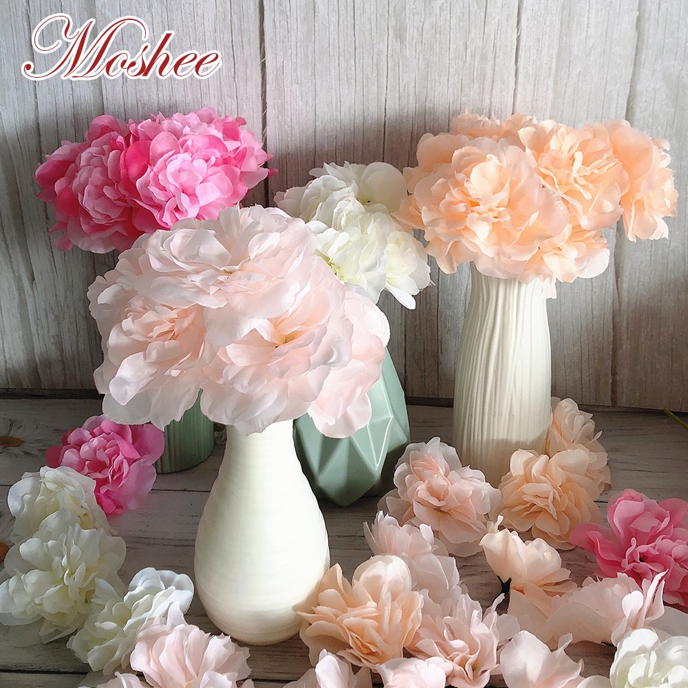 10cm Artificial Dahlia Bouquet Flower Silk Flowers Home Wedding Decoration Gift with Free Stem 1pcs