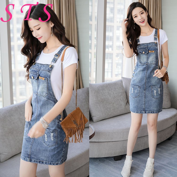 romper dress denim