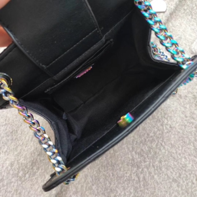 guess haley iridescent mini crossbody