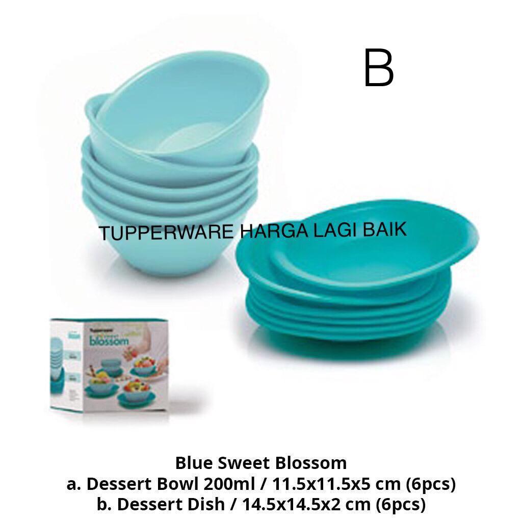 Tupperware Sweet Blossom Set Blue Or Green 12pcs Shopee Malaysia