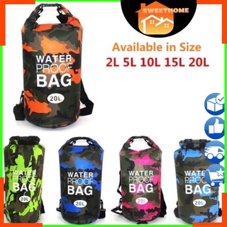 EcoSport Military Camo 2L / 5L / 10L /15L / 20L Dry Bag Waterproof Diving Bag Travel Waterproof Dry Bag for Camping