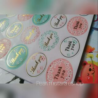 100pc Thank you sticker stiker wedding engangement akikah 