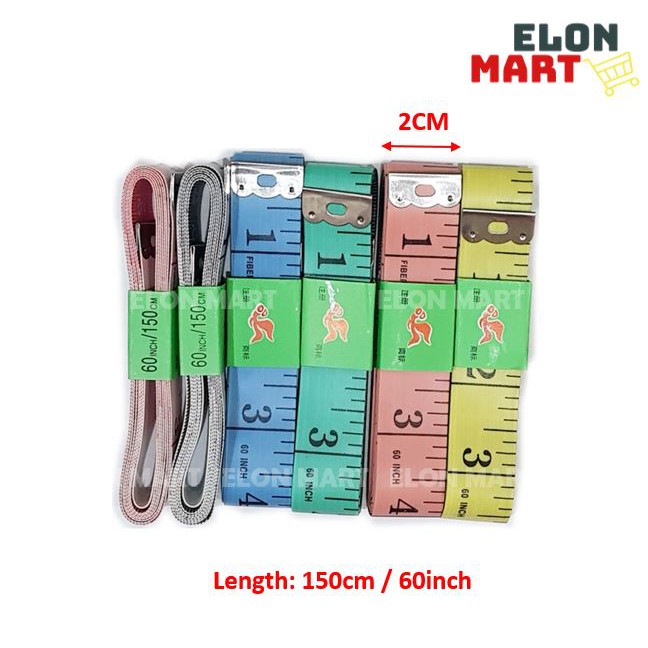 Clothing Measuring Tape Width 2cm (150cm/60") / Tali Tape Ukur Baju / Body Measuring Ruler