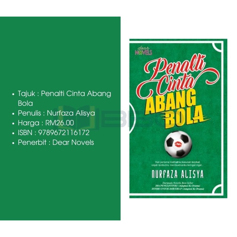 BBO Dear Novels Penalti Cinta Abang Bola Nurfaza Alisya  Shopee 