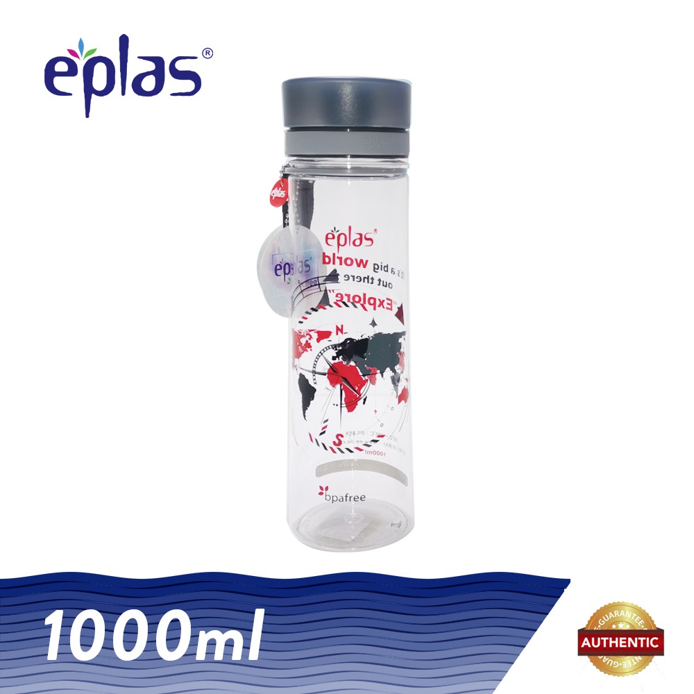 eplas Water Bottle - Hat/Ribbon/Spec/Shoe/Moustache (1000ml)
