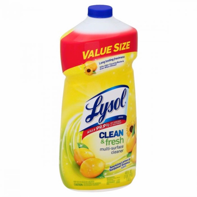 Lysol Clean and Fresh Multi-Surface Cleaner, Lemon Sunflower Scent, 48 ...