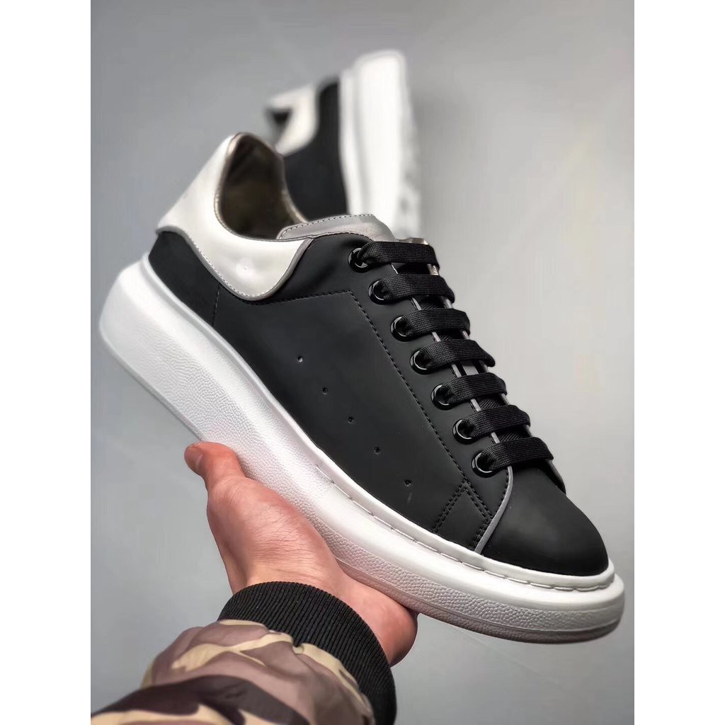 Alexander mcqueen black hot sale and white reflective