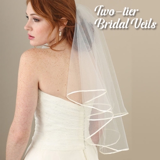 cream veils bridal