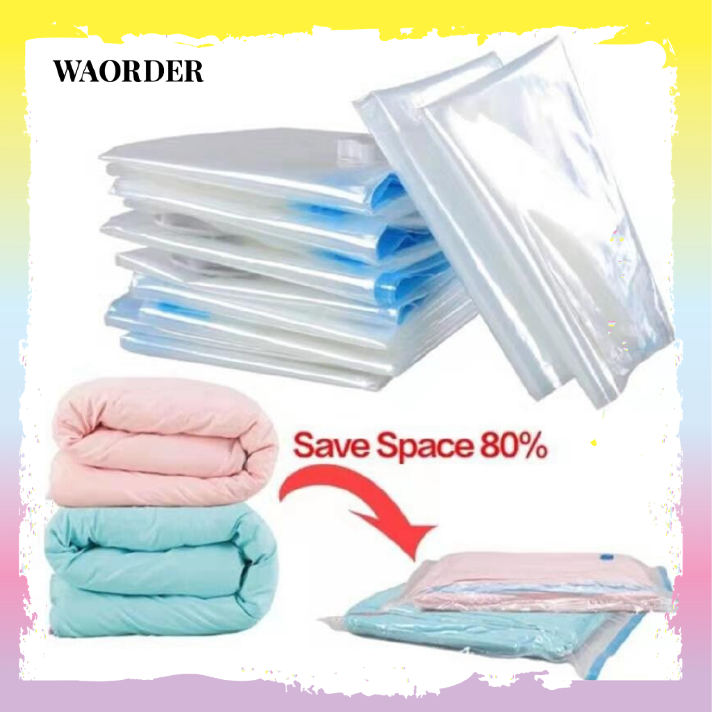 Waorder Travel Storage Resealable Vacuum Bags Vacuum Storage Bag ...