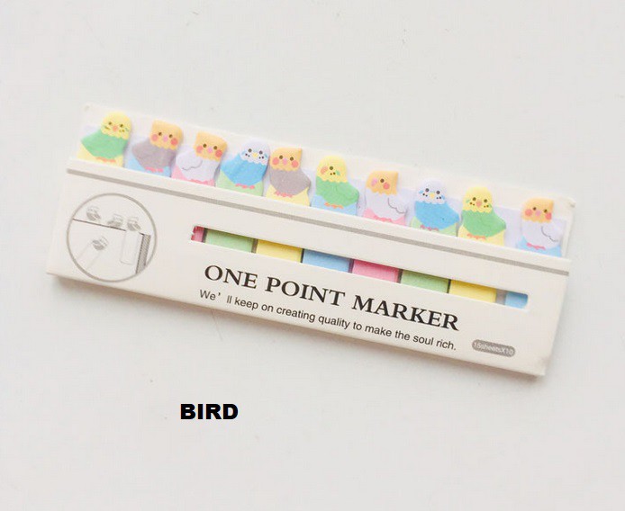 SKM Mini Bookmark Sticky Note 10 Cute Designs Per Set