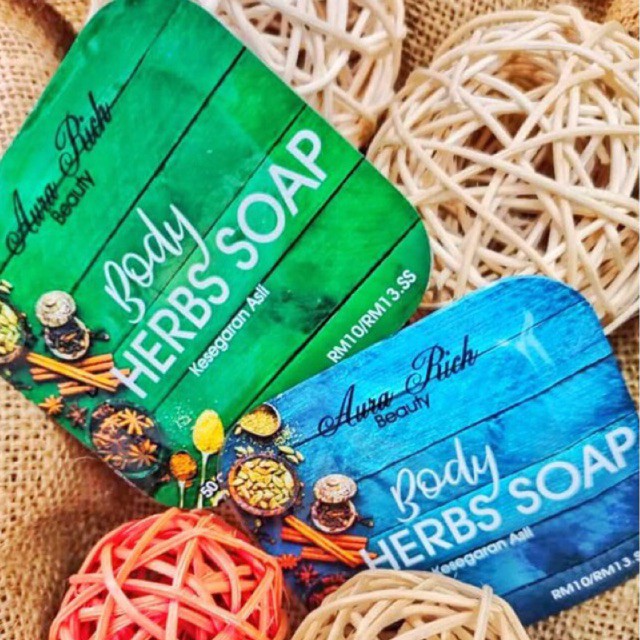 aura rich body herbs soap