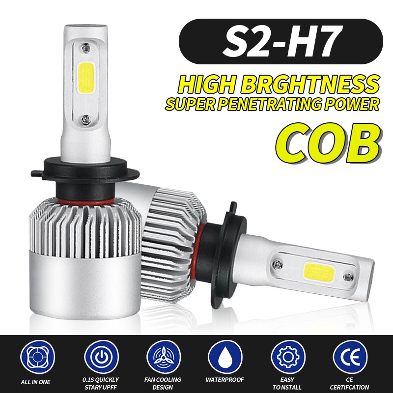 S2 H11 H8 LED Headlight Kit Low Beam Bulb Super Bright 6000K 60Days Free Return