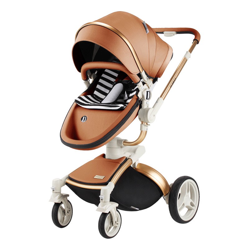 tan leather pram