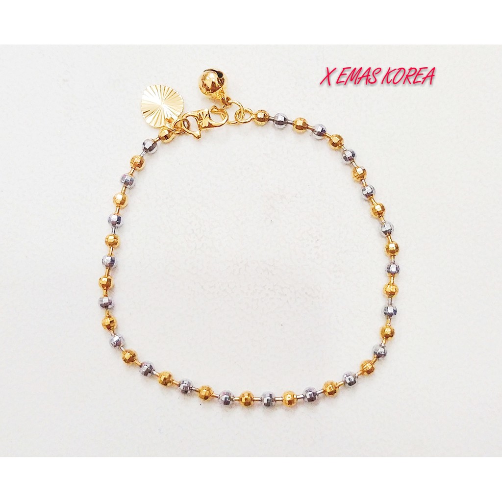 Buy Rantai Tangan 3mm Biji Bulat Emas Bangkok Jewellery Golden Plated Seetracker Malaysia