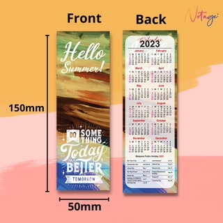 Bookmark Calendar 2023 Small Gift Doorgift Kalendar Murah Cute Bookmark