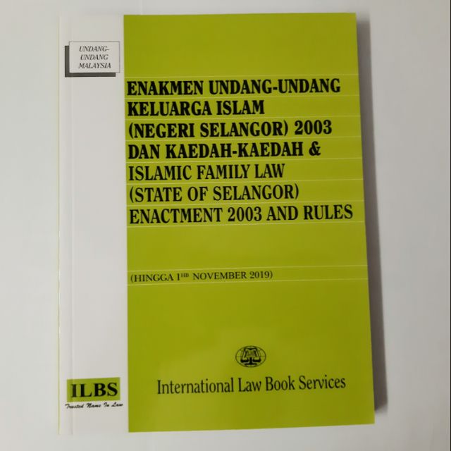 Enakmen Undang Undang Keluarga Islam Negeri Selangor 2003 Dan Kaedah Kaedah Shopee Malaysia