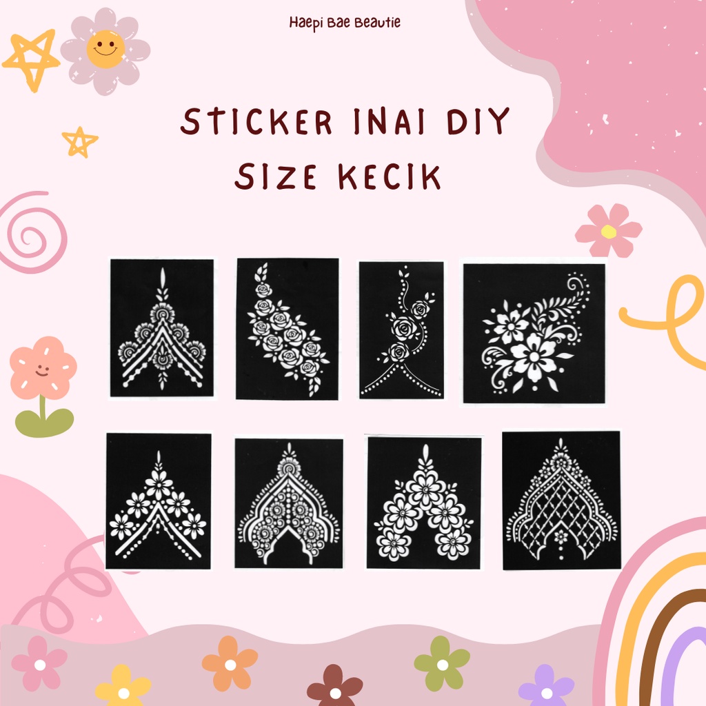 sticker inai tangan design kecik stiker inai corak menarik inai ...