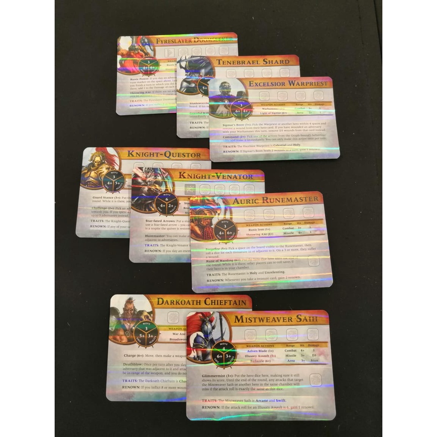Warhammer Quest Silver Tower Hero Cards B 8pcs Foil Shopee Malaysia