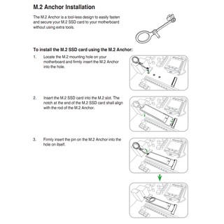 Asus Motherboard M2 M.2 SSD Anchor Mounting Installation Tool B310M-A