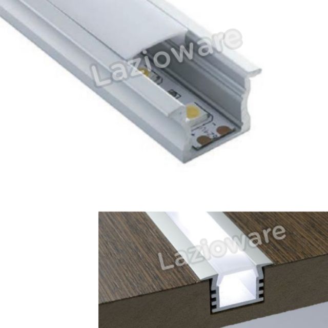 1m 2m Led Strip Light Aluminium U Channel Profile Track Recess