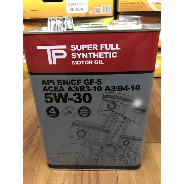 TP Motor Oil Super Full Synthetic 5w-30 API SN/CF GF-5 4L Tin
