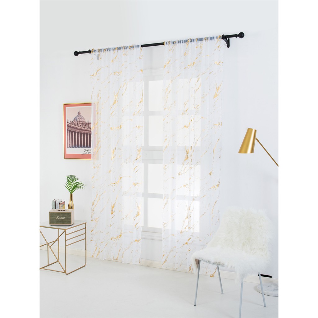 1pc Multicolor Home Bedroom Window Door Yarn Sheer Scarf Valances