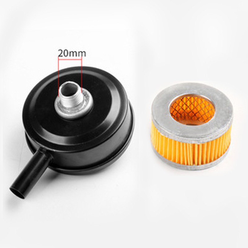 Details about   20mm Thread Air Compressor Pump Intake Filter Noise Muffler Silencer Black 