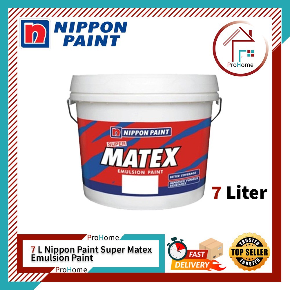 NIPPON PAINT Super MATEX 7L Emulsion Paint/ Undercoat Paint/ Cat Emulsi