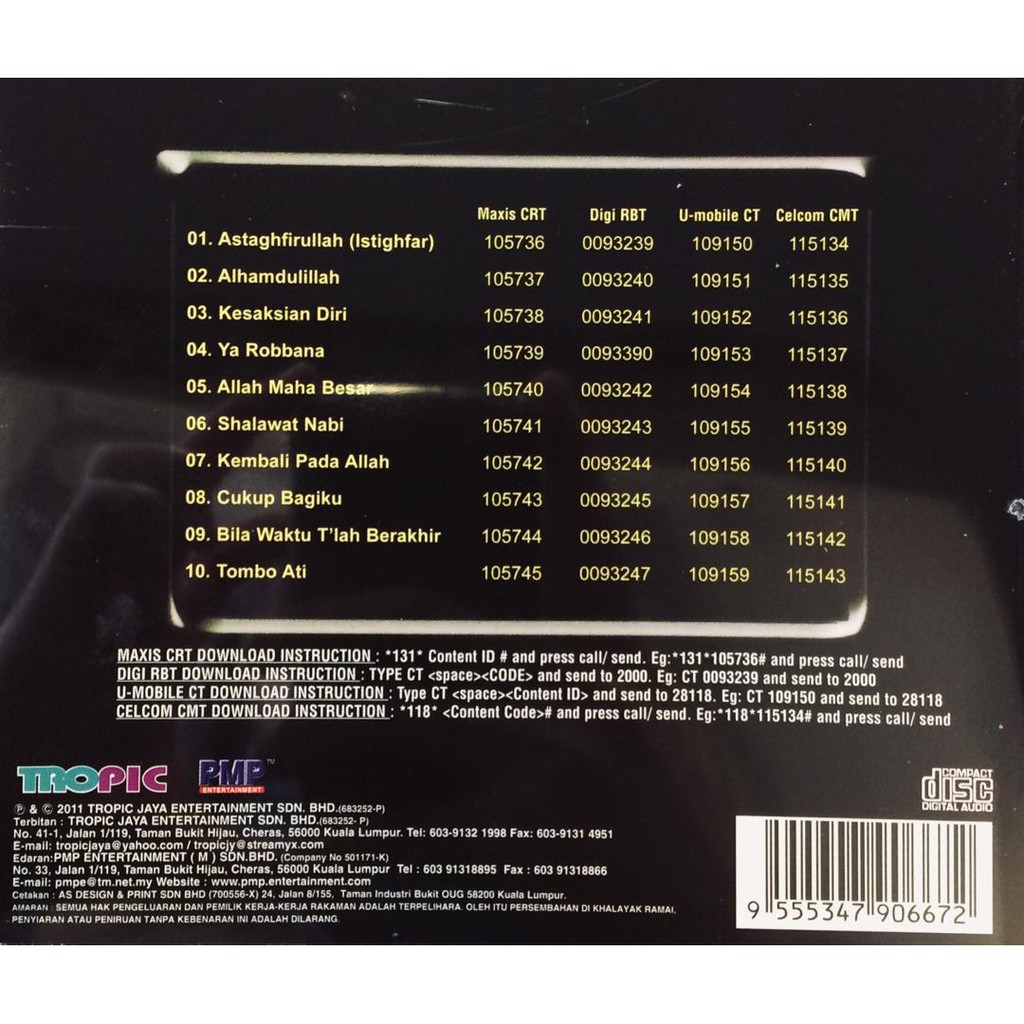 Opick Istighfar Cd Shopee Malaysia Sing with lyrics to your favorite karaoke songs. opick istighfar cd