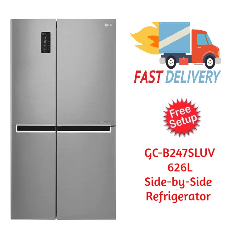 LG SidebySide Refrigerator Nett 626L with Multi Air Flow & Inverter